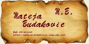 Mateja Budaković vizit kartica
